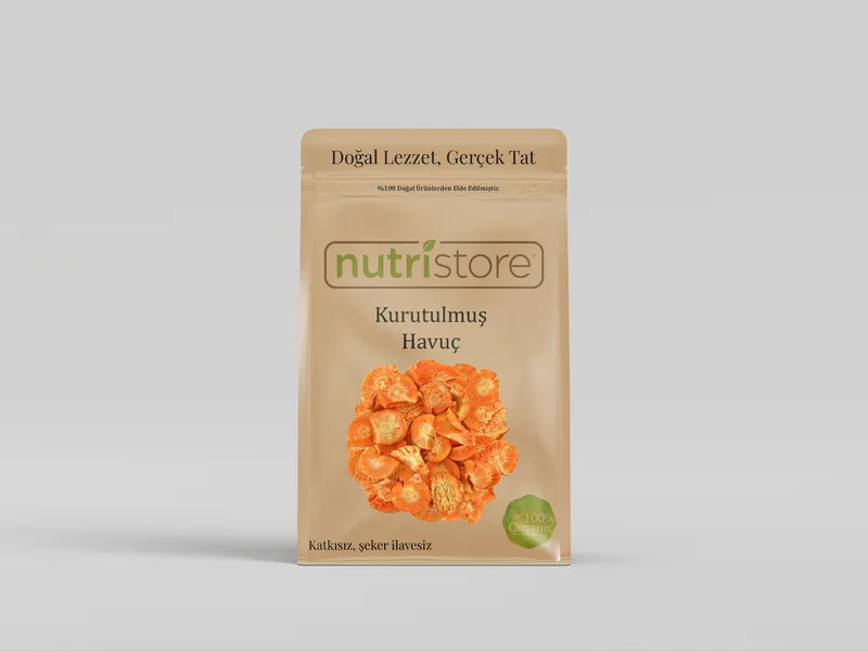 Kurutulmuş Dilimli Havuç | Beta Karoten ve Lif Zengini Doğal Sebze Atıştırmalığı